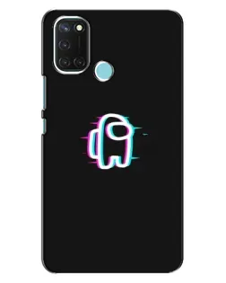Чехол для Realme C17 с картинкой «Among Us неон»