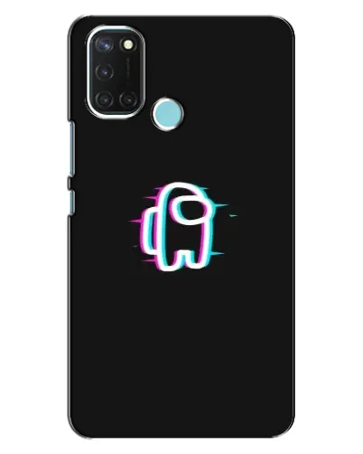 Чехол для Realme C17 с картинкой «Among Us неон»
