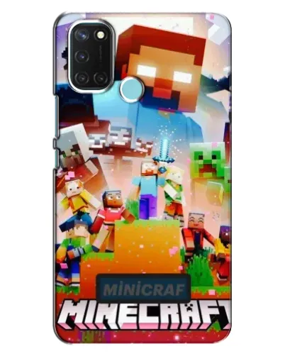 Чехол для Realme C17 с картинкой «Minecraft герои игры»