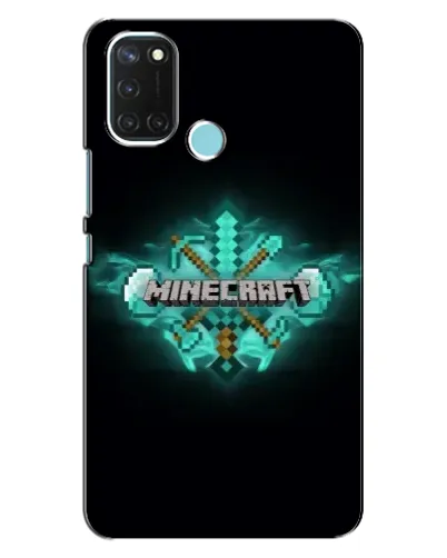 Чехол для Realme C17 с картинкой «Minecraft Diamond лого»