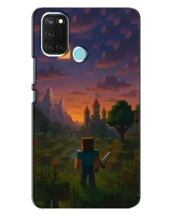 Чохол для Realme C17 з картинкою «Стів біля вежі» Чохол для Realme C17 з картинкою «Стів біля вежі»