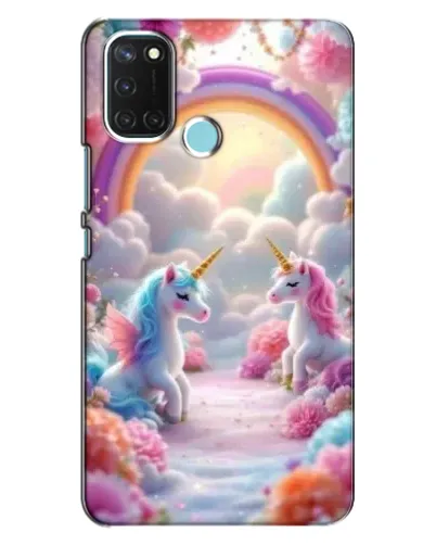 Чехол для Realme C17 с картинкой «Радуга и единороги» Чехол для Realme C17 с картинкой «Радуга и единороги»