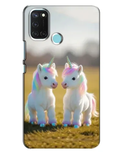 Чехол для Realme C17 с картинкой «Пара единорогов» Чехол для Realme C17 с картинкой «Пара единорогов»