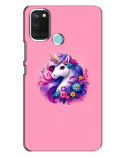 Чехол для Realme C17 с картинкой «Сказочный единорог»