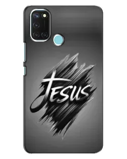 Чехол для Realme C17 с картинкой «Надпись Jesus Graffiti»
