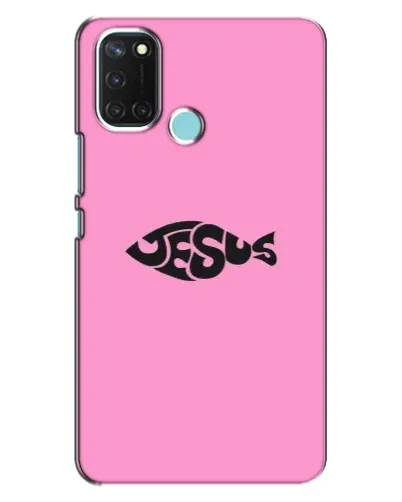 Чехол для Realme C17 с картинкой «Розовый символ Jesus» Чехол для Realme C17 с картинкой «Розовый символ Jesus»