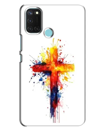 Чехол для Realme C17 с картинкой «Акварельный крест» Чехол для Realme C17 с картинкой «Акварельный крест»