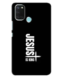 Чехол для Realme C17 с картинкой «Вертикаль веры Jesus»