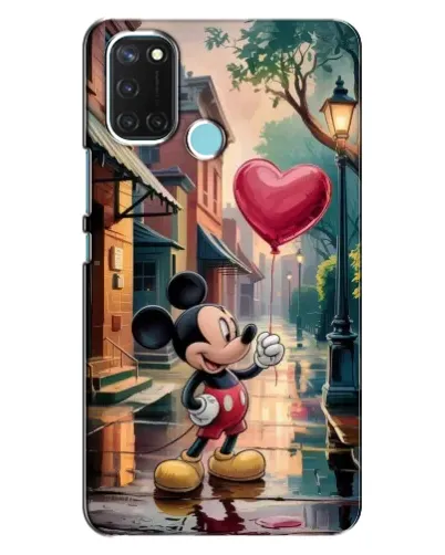 Чехол для Realme C17 с картинкой «Микки и шарик-сердце»