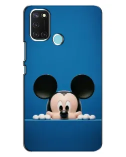 Чехол для Realme C17 с картинкой «Микки выглядывает»