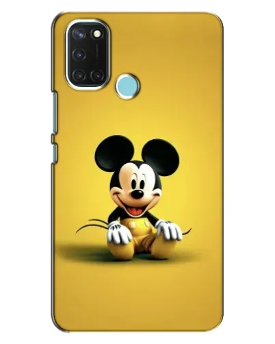 Чехол для Realme C17 с картинкой «Микки на желтом»