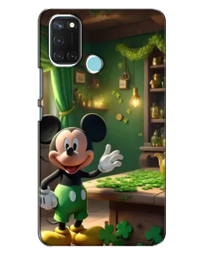 Чехол для Realme C17 с картинкой «Микки в мастерской»