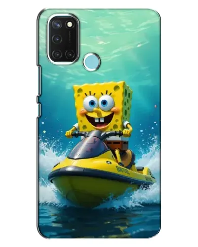 Чехол для Realme C17 с картинкой «Спанч Боб на гидроцикле» Чехол для Realme C17 с картинкой «Спанч Боб на гидроцикле»