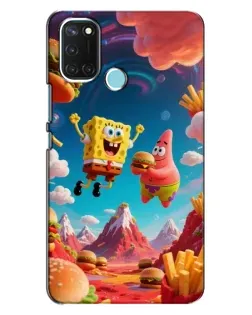 Чехол для Realme C17 с картинкой «Космический фастфуд»