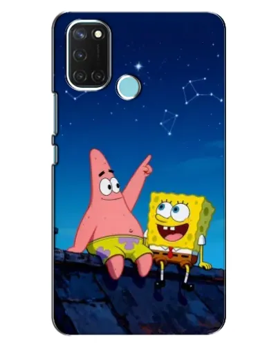 Чехол для Realme C17 с картинкой «Губка Боб и Патрик ночью» Чехол для Realme C17 с картинкой «Губка Боб и Патрик ночью»