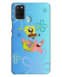 Чехол для Realme C17 с картинкой «Спанч Боб и Патрик»