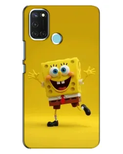 Чехол для Realme C17 с картинкой «Позитивный Губка Боб»