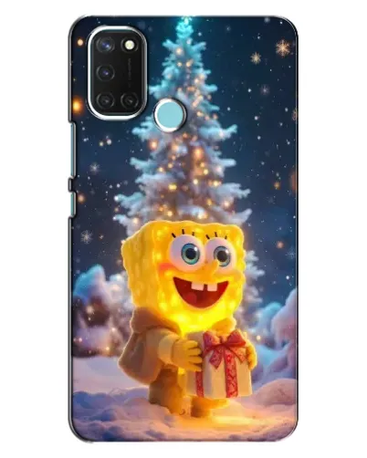 Чехол для Realme C17 с картинкой «Рождественский Спанч Боб» Чехол для Realme C17 с картинкой «Рождественский Спанч Боб»
