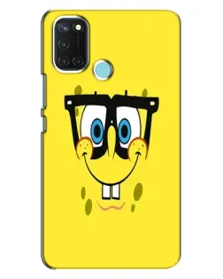 Чехол для Realme C17 с картинкой «Минималистичный Спанч Боб»