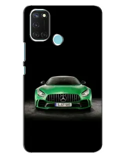 Чехол для Realme C17 с картинкой «Mercedes — неоновый лого»