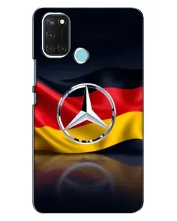 Чехол для Realme C17 с картинкой «Mercedes — флаг Германии»