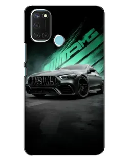 Чехол для Realme C17 с картинкой «Темный Mercedes AMG»