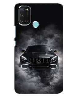 Чехол для Realme C17 с картинкой «Mercedes в дыму»