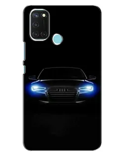 Чехол для Realme C17 с картинкой «Audi в неоне»