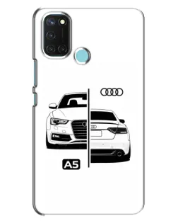 Чехол для Realme C17 с картинкой «Audi — контрастный дизайн»
