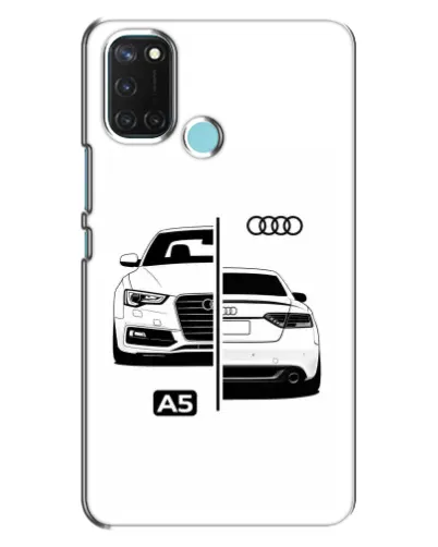 Чехол для Realme C17 с картинкой «Audi — контрастный дизайн»