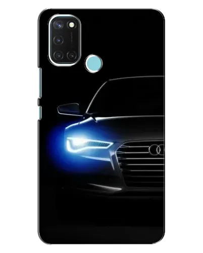 Чехол для Realme C17 с картинкой «Неоновый взгляд Audi»