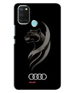 Чехол для Realme C17 с картинкой «Графика — пантера и Audi»