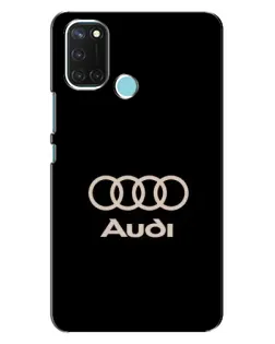 Чехол для Realme C17 с картинкой «Audi — золотой логотип»