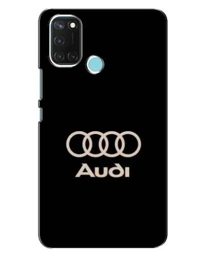 Чехол для Realme C17 с картинкой «Audi — золотой логотип»
