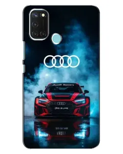 Чехол для Realme C17 с картинкой «Audi Sport — неон»