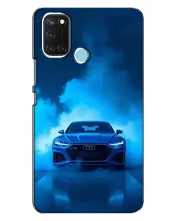 Чехол для Realme C17 с картинкой «Audi — голубая энергия»