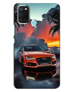 Чехол для Realme C17 с картинкой «Audi — закат»