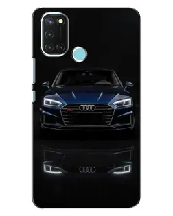 Чехол для Realme C17 с картинкой «Audi — ночное отражение»