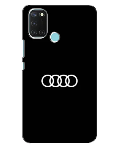 Чехол для Realme C17 с картинкой «Audi White Logo»