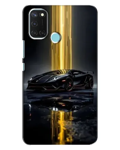 Чехол для Realme C17 с картинкой «Ночной Lamborghini драйв»