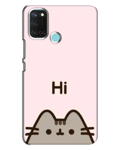 Чехол для Realme C17 с картинкой «Пушин говорит Hi» Чехол для Realme C17 с картинкой «Пушин говорит Hi»