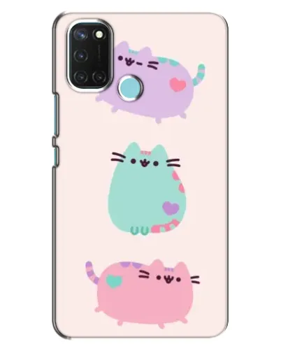 Чехол для Realme C17 с картинкой «Pusheen трио» Чехол для Realme C17 с картинкой «Pusheen трио»