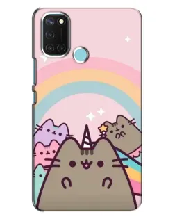 Чехол для Realme C17 с картинкой «Единорог Pusheen»