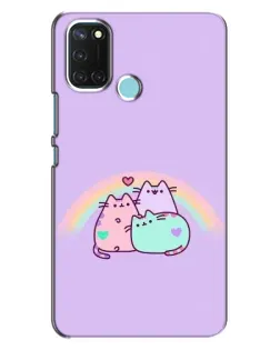 Чехол для Realme C17 с картинкой «Радужные Пушины»