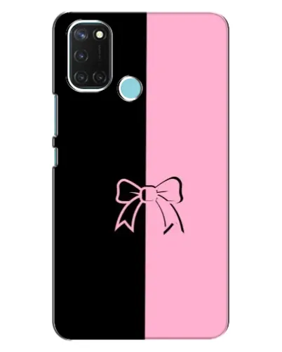 Чехол для Realme C17 с картинкой «Половинки банта»