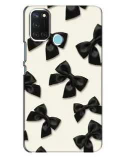 Чехол для Realme C17 с картинкой «Черные бантики»