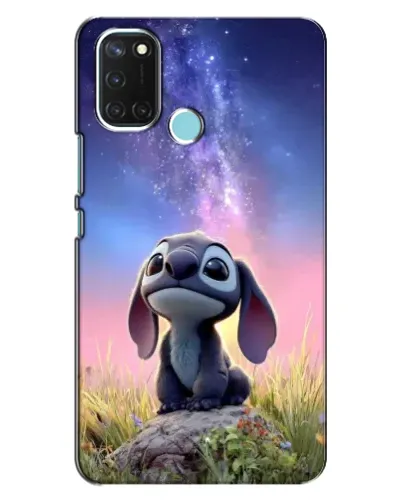 Чехол для Realme C17 с картинкой «Стич на рассвете»