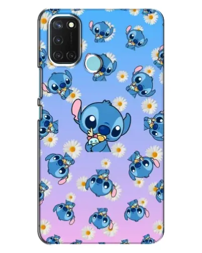 Чехол для Realme C17 с картинкой «Паттерн со Стичем»