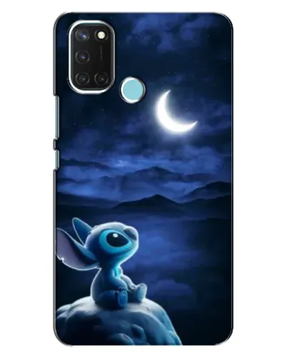 Чехол для Realme C17 с картинкой «Лунная ночь Стича»