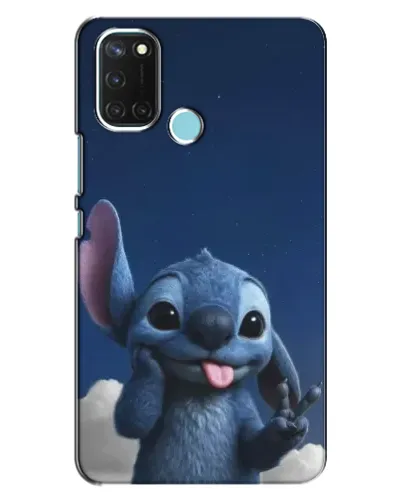 Чехол для Realme C17 с картинкой «Стич в облаках»